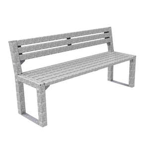 Gademøbler | Bænke | FalcoAcero stålbænk med ryg | image #1| stålbænk med ryg modulær gademøbler