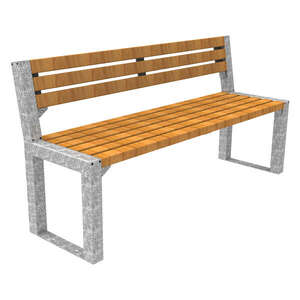 Gademøbler | Bænke | FalcoAcero bænk med ryg | image #1| stålbænk med ryg modulær gademøbler