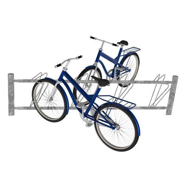 Cykelparkering til ethvert behov | Cykelstativer til skråparkering | Falco-DK dobbeltsidet cykelstativ, skråparkering | image #1 |  