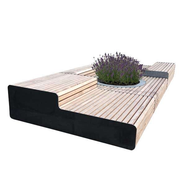 Gademøbler | Plantekummer | FalcoLinea XXL modul bænk | image #1 |  